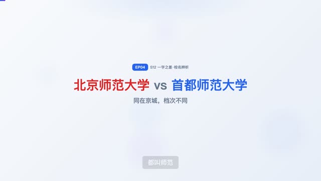 北京师范大学 vs 首都师范大学