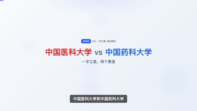 中国医科大学 vs 中国药科大学
