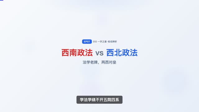 西南政法 vs 西北政法