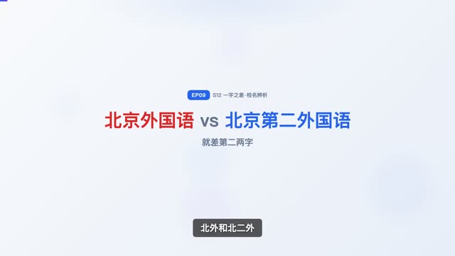 北京外国语 vs 北京第二外国语