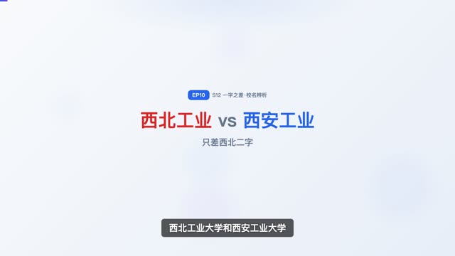 西北工业 vs 西安工业