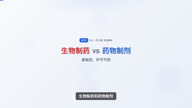 生物制药 vs 药物制剂