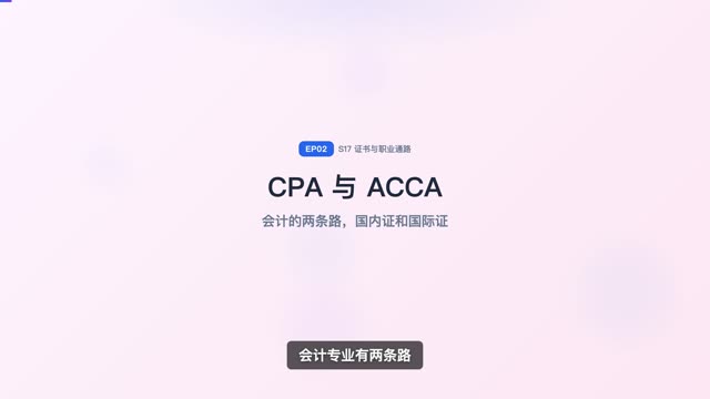 CPA 与 ACCA：会计的两条路