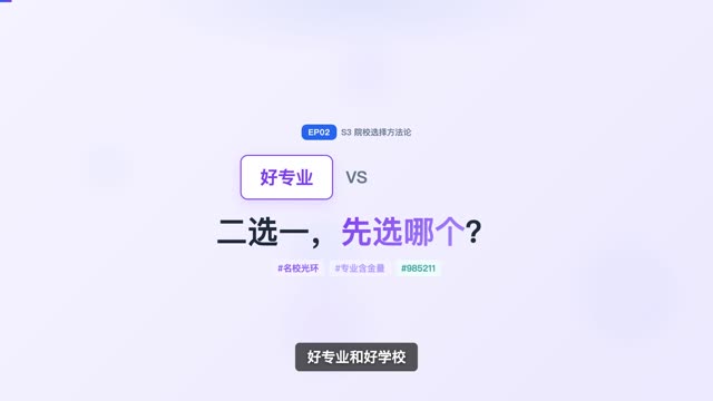 好专业和好学校，选哪个？